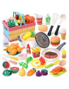 Conjunto de Juguetes de Comida HOLYFUN 34 Piezas para Cocina Infantil