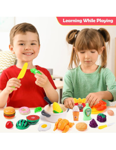 Conjunto de Juguetes de Comida HOLYFUN 34 Piezas para Cocina Infantil 2