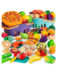 Juguete de Comida para Cortar MOEAWS 115 Piezas Educativo