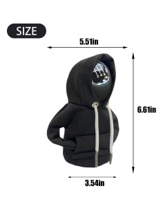 Cubierta de palanca de cambios JOYCOURT en nylon negro 2