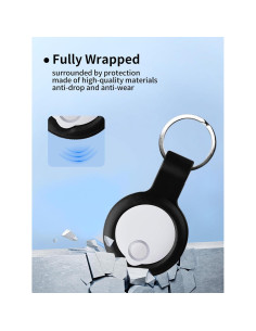 Funda de Silicona UYRUREL para Reyke Smart Tags - Negra (2 Pzas) 2