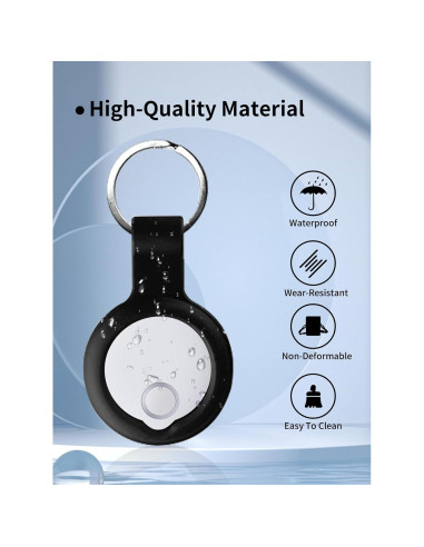 Funda de Silicona UYRUREL para Reyke Smart Tags - Negra (2 Pzas)
