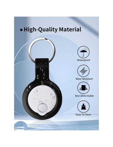 Funda de Silicona UYRUREL para Reyke Smart Tags - Negra (2 Pzas)