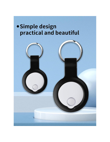 Funda de Silicona UYRUREL para Reyke Smart Tags - Negra (2 Pzas)
