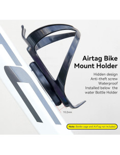 Soporte oculto para AirTag de bicicleta DLENP - 2 paquetes negro 2