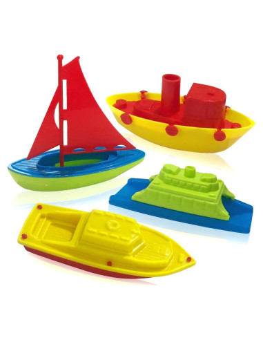 Barcos de Juguete Flotantes ArtCreativity - 4 Piezas 12.7 cm