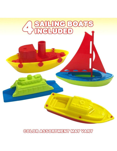Barcos de Juguete Flotantes ArtCreativity - 4 Piezas 12.7 cm