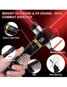 Sable Iluminado Anndofy para Niños con Sonido FX y LED 2