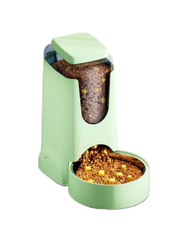 Comedero Automático Hamiledyi 2.8L Acero Inoxidable Verde Claro