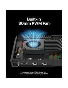 Caja de Aluminio Argon NEO 5 para Raspberry Pi 5 con Ventilador 2