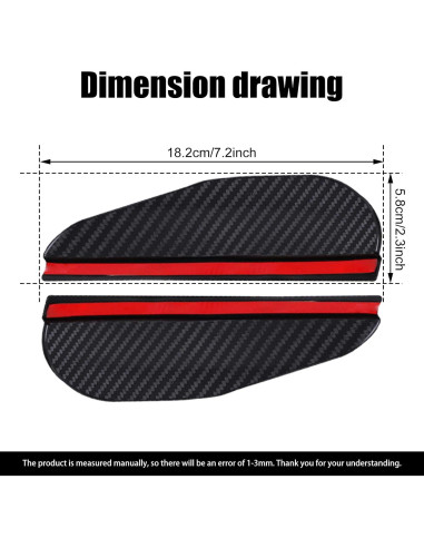 Protector de Lluvia para Espejo Retrovisor Stymart 2 Pcs Universal