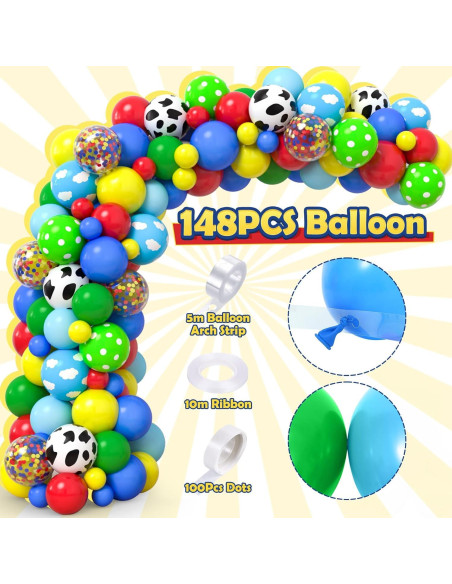 Winrayk 154 Piezas Decoraciones de Cumpleaños Temáticas de Juguetes