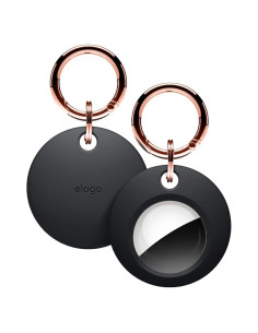 Funda Básica elago para AirTag - Silicona Grado Alimenticio, Negro