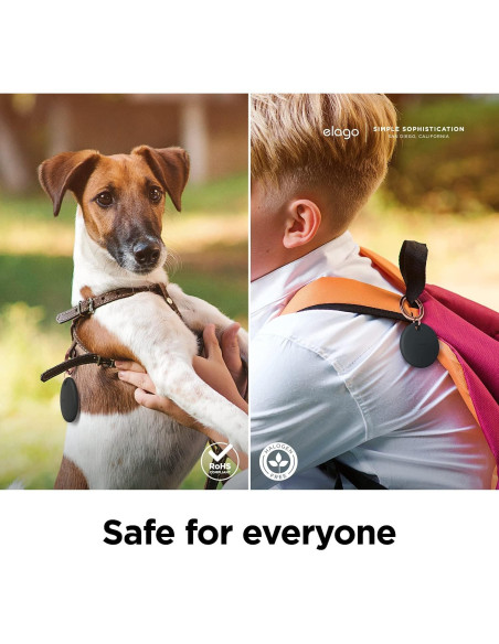 Funda Básica elago para AirTag - Silicona Grado Alimenticio, Negro