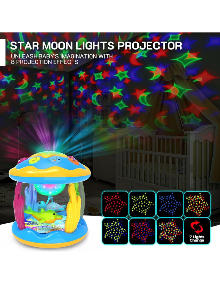 Proyector Musical para Bebés Jyusmile 0-18 Meses Luz y Sonido