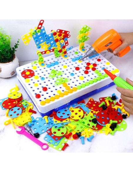 Juguete de Taladro Eléctrico HAPTIME 237 Piezas STEM 3-9 Años