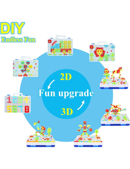 Juguete de Taladro Eléctrico HAPTIME 237 Piezas STEM 3-9 Años