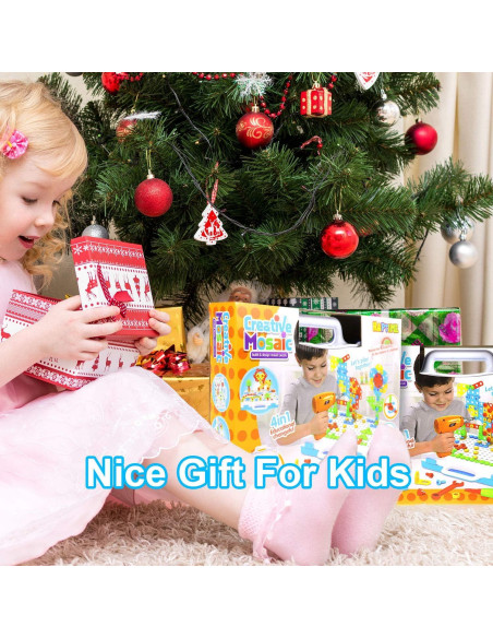 Juguete de Taladro Eléctrico HAPTIME 237 Piezas STEM 3-9 Años