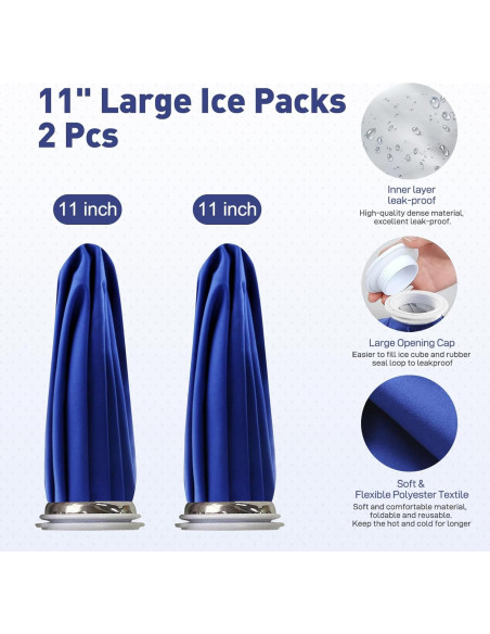 Bolsa de Hielo Reutilizable Fythao 28 cm con Faja Soporte