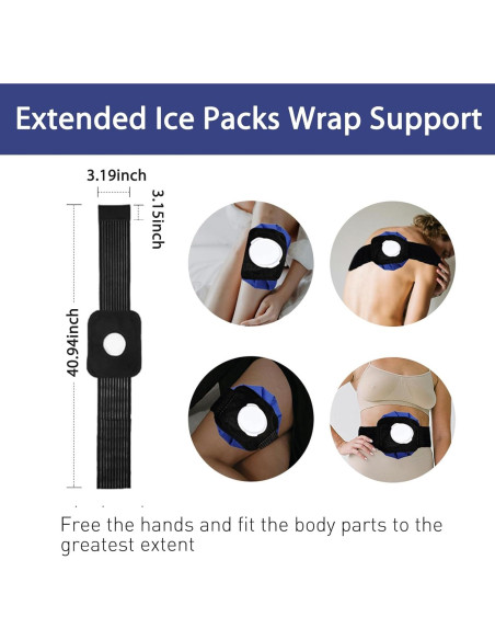 Bolsa de Hielo Reutilizable Fythao 28 cm con Faja Soporte