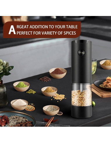 Juego de Molinillos Eléctricos de Sal y Pimienta Jeadiuwe
