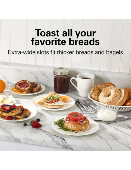 Tostadora Hamilton Beach 2 Rebanadas Negra con Ranuras Anchas