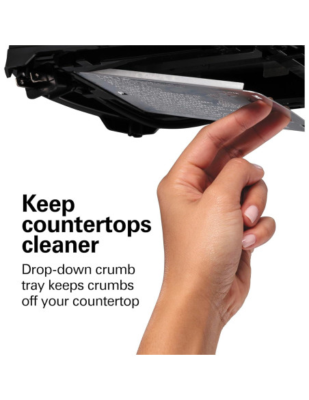 Tostadora Hamilton Beach 2 Rebanadas Negra con Ranuras Anchas