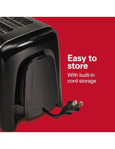 Tostadora Hamilton Beach 2 Rebanadas Negra con Ranuras Anchas