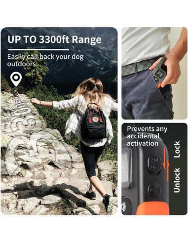 Collar de Entrenamiento PaiPaitek Sin Choque 1000m Impermeable