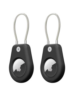 Soporte para AirTag Tandoler 2 Pack Negro Estuche Seguro