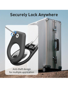 Soporte para AirTag Tandoler 2 Pack Negro Estuche Seguro 2