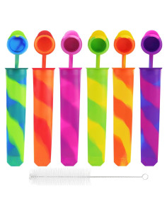 6 Moldes de Silicona para Paletas SAYAYA Reutilizables 100ml