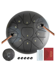 Juego de tambor de lengua Cadushki 10" acero inoxidable 11 notas