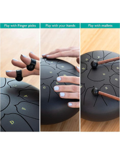 Juego de tambor de lengua Cadushki 10" acero inoxidable 11 notas 2