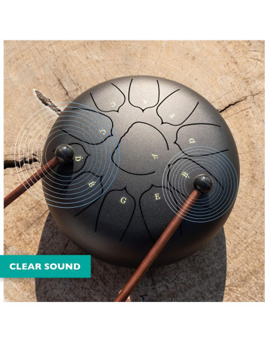 Juego de tambor de lengua Cadushki 10" acero inoxidable 11 notas