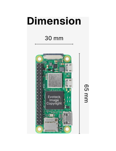 Mini Computadora Pi Zero 2 WH - 1GHz Quad-Core, 512MB RAM, Wi-Fi, Bluetooth