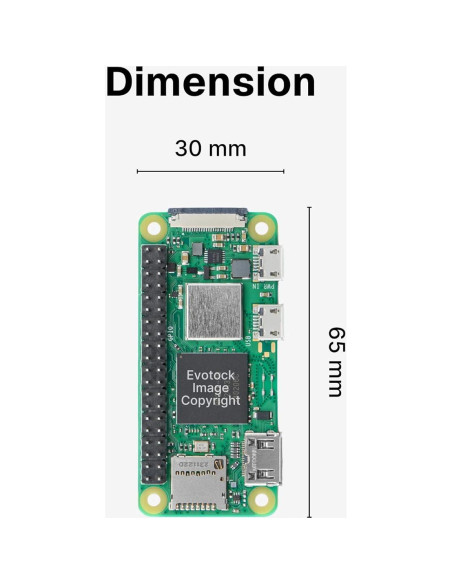 Mini Computadora Pi Zero 2 WH - 1GHz Quad-Core, 512MB RAM, Wi-Fi, Bluetooth