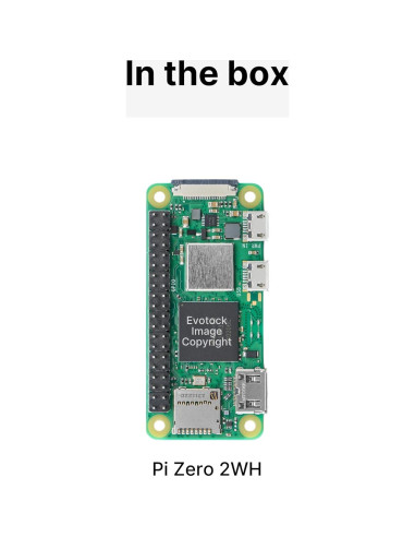 Mini Computadora Pi Zero 2 WH - 1GHz Quad-Core, 512MB RAM, Wi-Fi, Bluetooth
