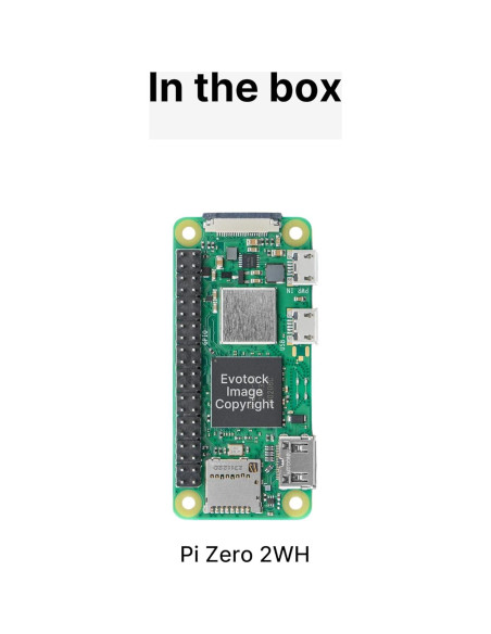 Mini Computadora Pi Zero 2 WH - 1GHz Quad-Core, 512MB RAM, Wi-Fi, Bluetooth