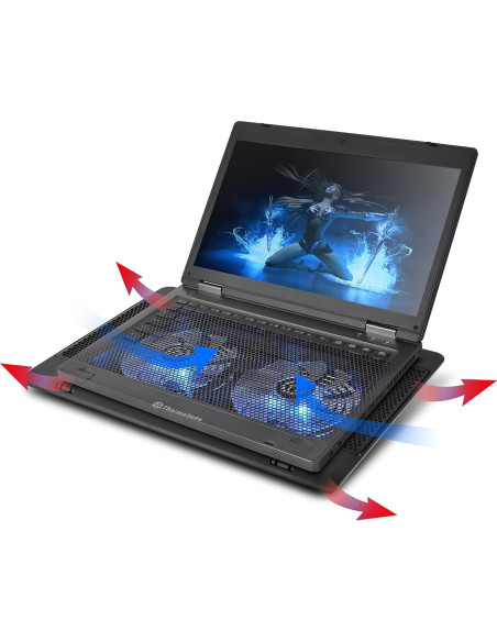 Base de Enfriamiento para Laptop Thermaltake Massive 14, 2 Ventiladores LED 140mm, Soporta 10"-17"
