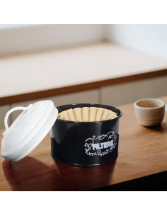 SOTECH Frasco de Filtro de Café de Metal Negro 14 cm 2