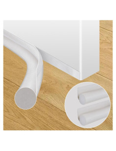 2 Tapones de Corrientes de Aire KAKULO 94 cm Ajustables Blancos