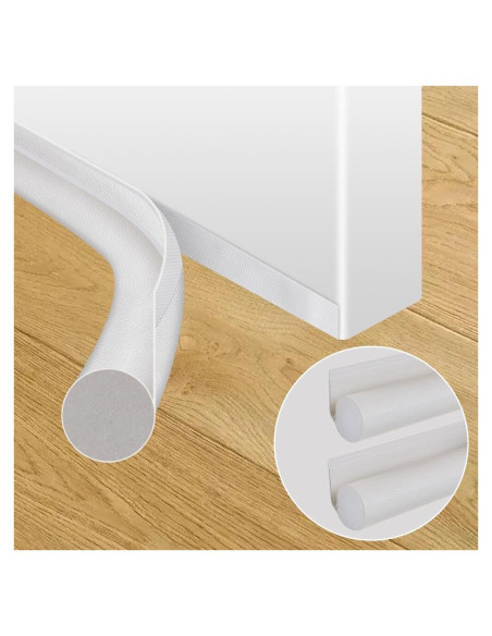 2 Tapones de Corrientes de Aire KAKULO 94 cm Ajustables Blancos