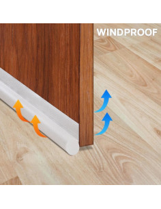 2 Tapones de Corrientes de Aire KAKULO 94 cm Ajustables Blancos 2