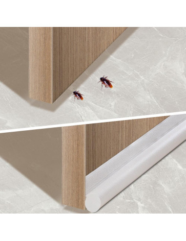 2 Tapones de Corrientes de Aire KAKULO 94 cm Ajustables Blancos