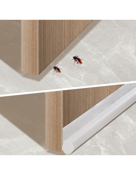 2 Tapones de Corrientes de Aire KAKULO 94 cm Ajustables Blancos