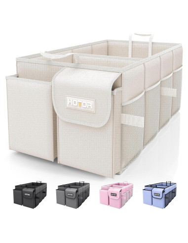 Organizador de Maletero HOTOR US11032 Beige 54x32x27cm 2 Compartimentos