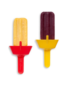 Soporte para Paletas Sin Goteo POP NO DROP - 2 Piezas Rojo y Amarillo