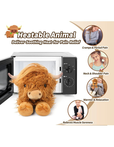 Almohadilla de Calentamiento de Peluche Cuckool Vaca 38cm