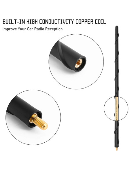 Antena de Coche KSaAuto 40 cm para Ford F150 F250 F350 Bronco